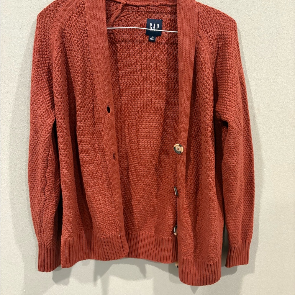 GAP Women's Brick Red Cardigan Sweater